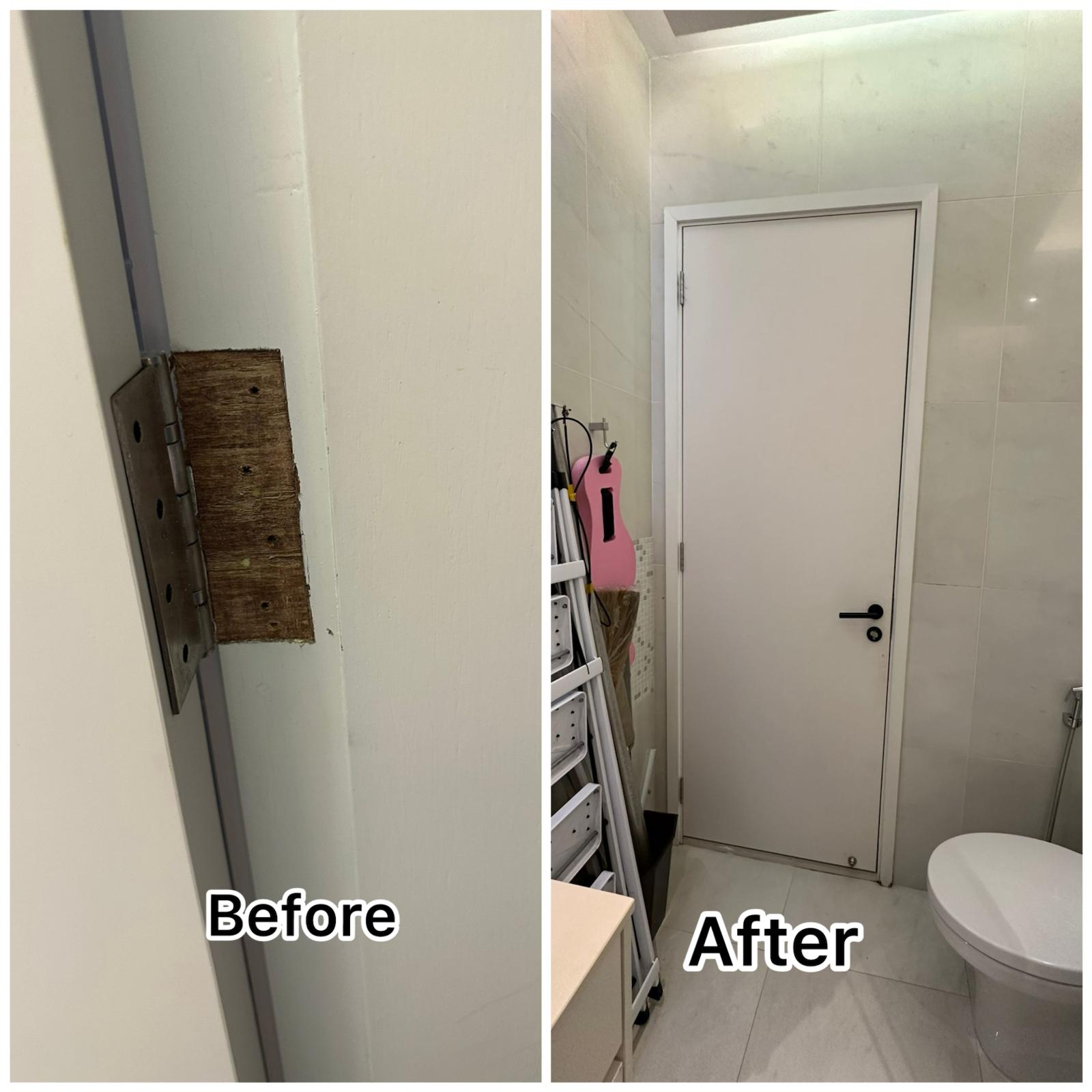 Bathroom Door Hinge Repair & Replacement Service in Singapore